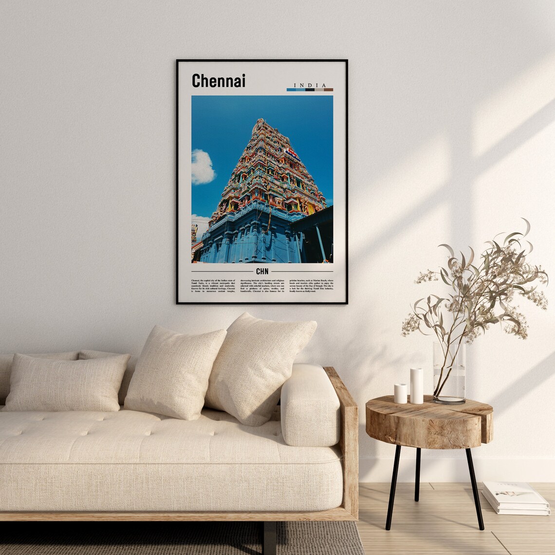 Chennai Poster Chennai Print Chennai Wall Art Asia Print Asia Poster Asia Photo Minimal Travel Poster - Image 2