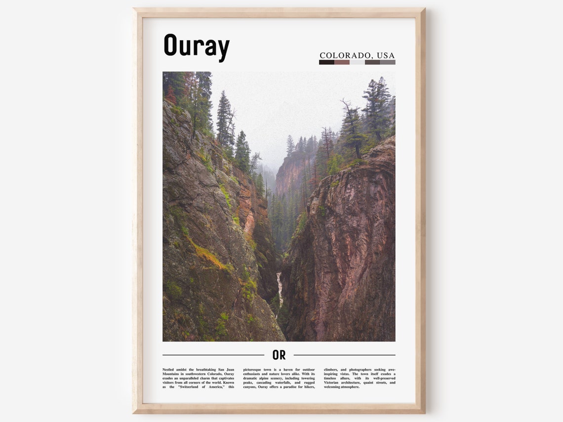 Ouray Poster Ouray Print Ouray Wall Art United States Photo United States Poster United States Print