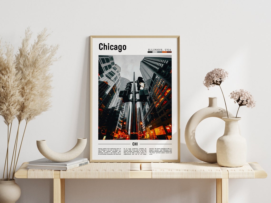 Chicago Print Chicago Poster Chicago Wall Art United States Photo United States Poster United States Print - Image 6