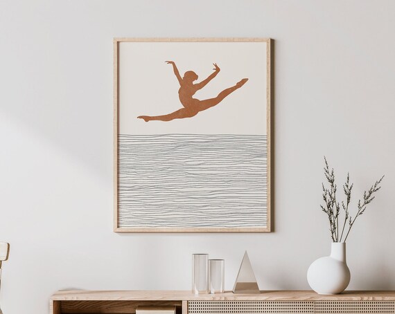 Boho Dancer Print, Minimalist Dance Poster