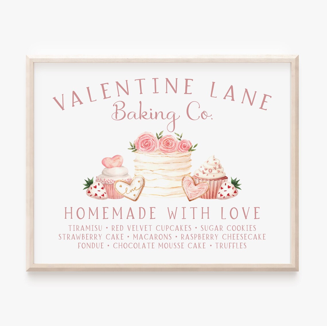 Valentine's Day Bakery Dessert Bar Sign Art Print - Image 5