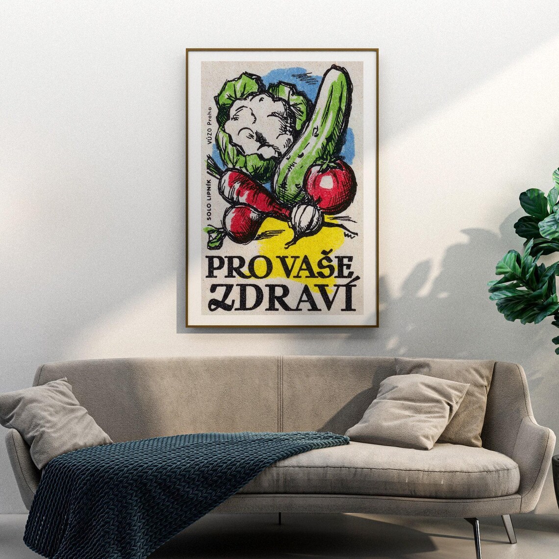 Pro Vaše Zdraví Solo Lipník Vegetable Still Life Matchbox Art Poster - Image 3
