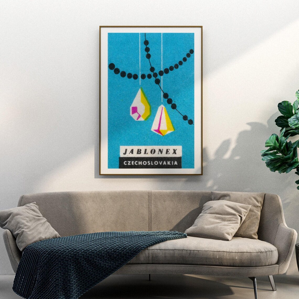 Jablonex Czechoslovakia Glass Beads Crystal Vintage Jewelry Label Poster - Image 3