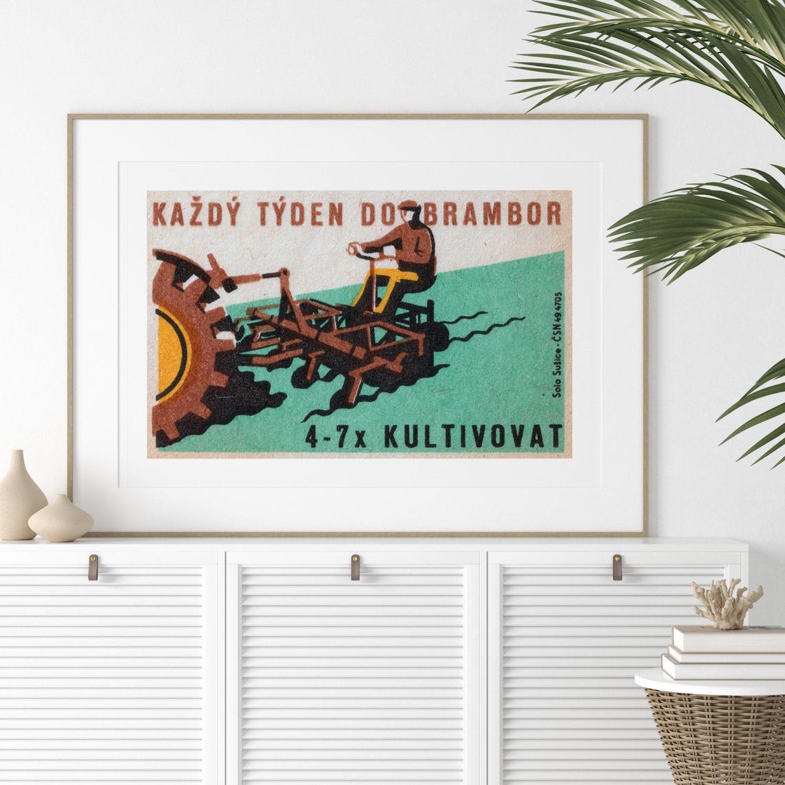 Cultivate Potatoes Weekly Farming Vintage Czech Agricultural Poster - Image 2