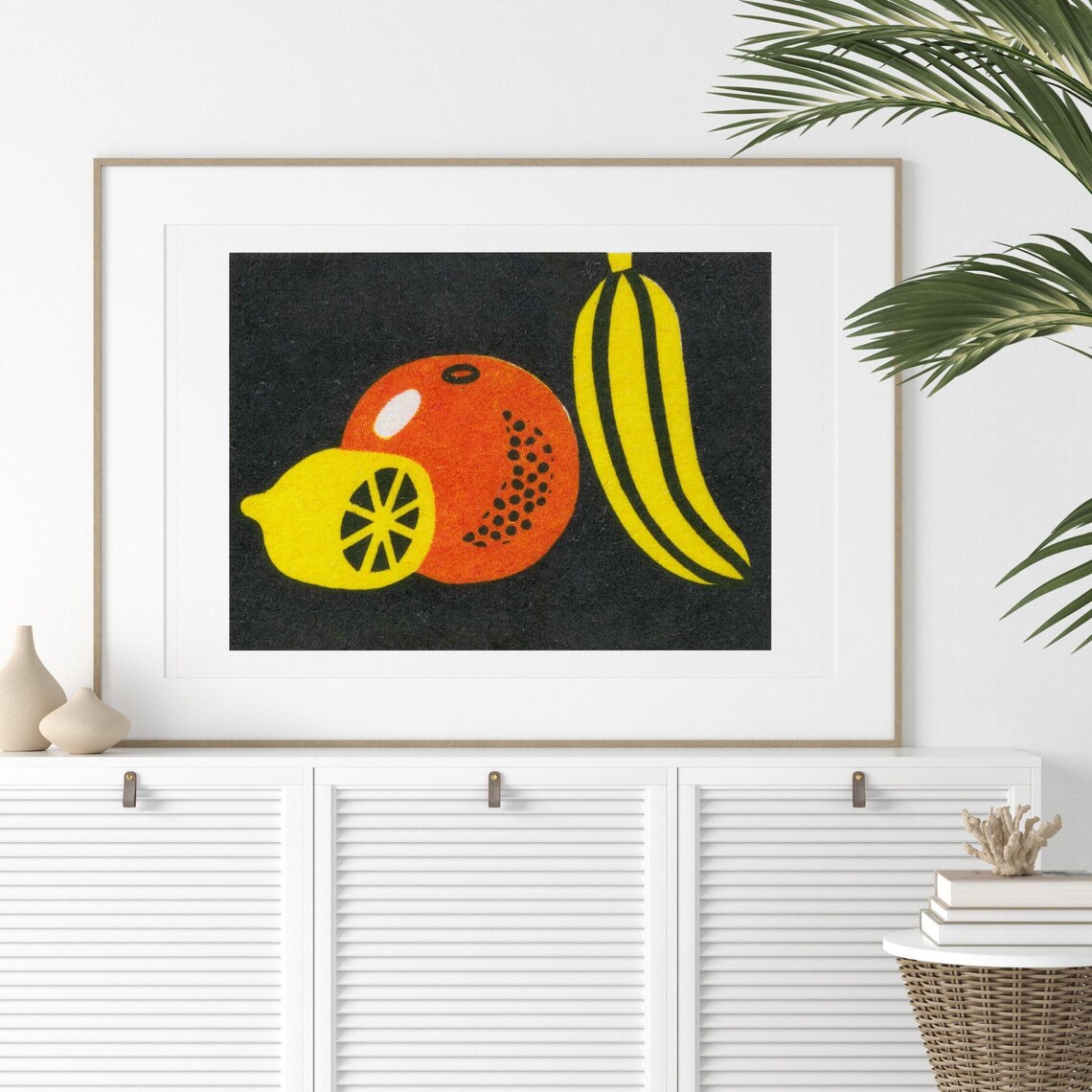 Lemon Orange Banana Vintage Kitchen Art Print - Image 2