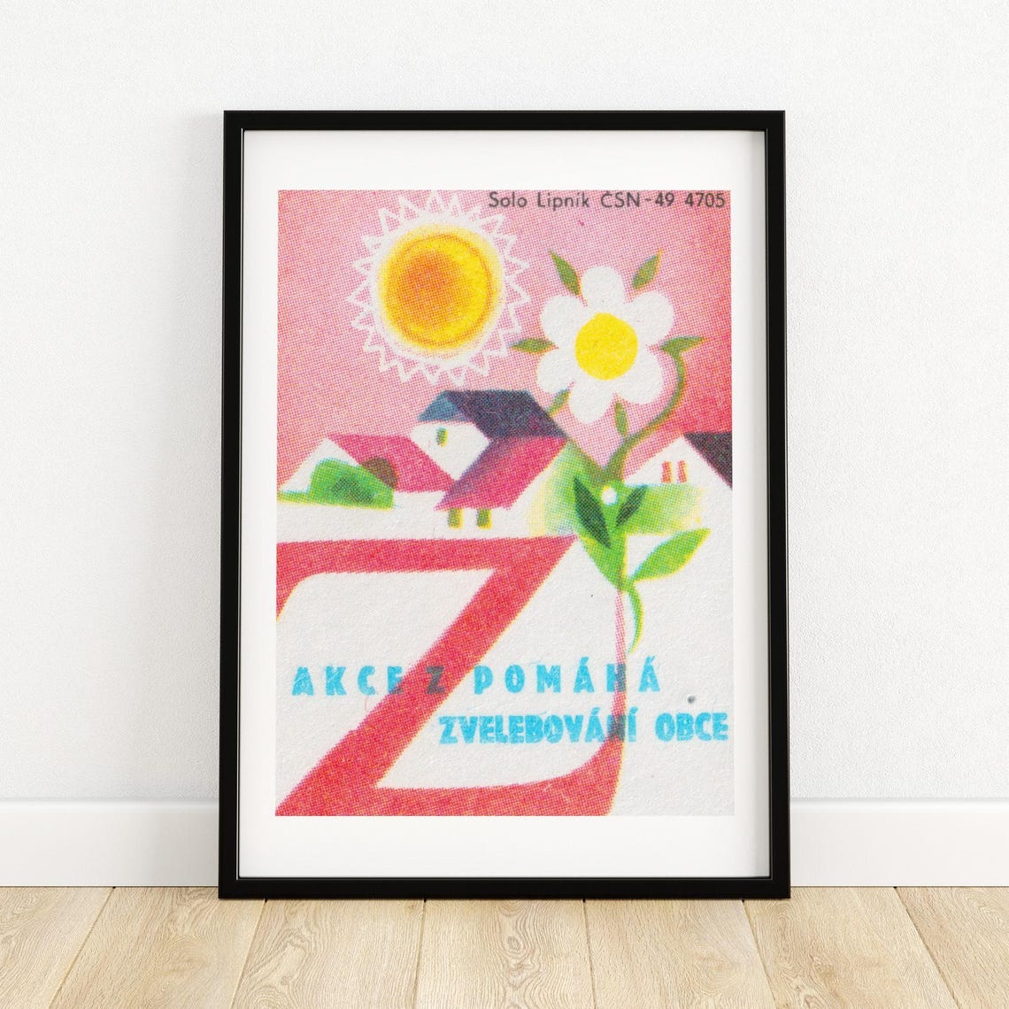 Akce Z Czech Village Beautification Folk Competition Vintage Print