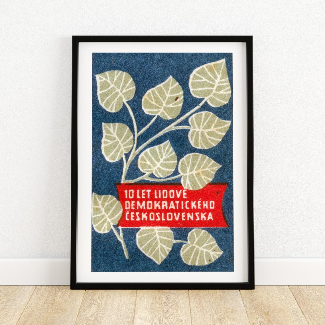 Czechoslovakia 10th Anniversary Vintage Matchbox Art Print