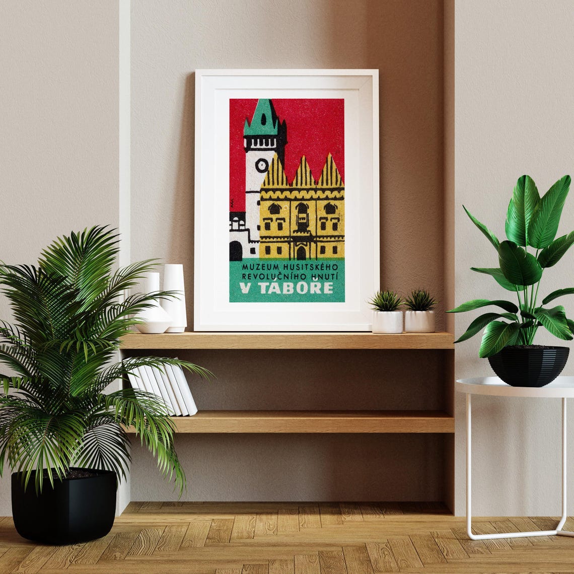 Tabor Museum Hussite Movement Vintage Czech Landmark Art Poster - Image 2