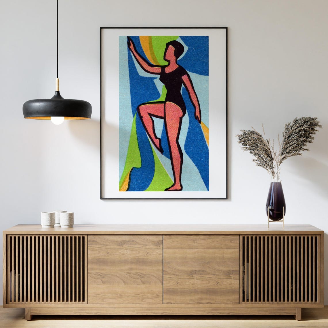 The Dancer Retro Abstract Figure Vintage Matchbox Label Poster - Image 4