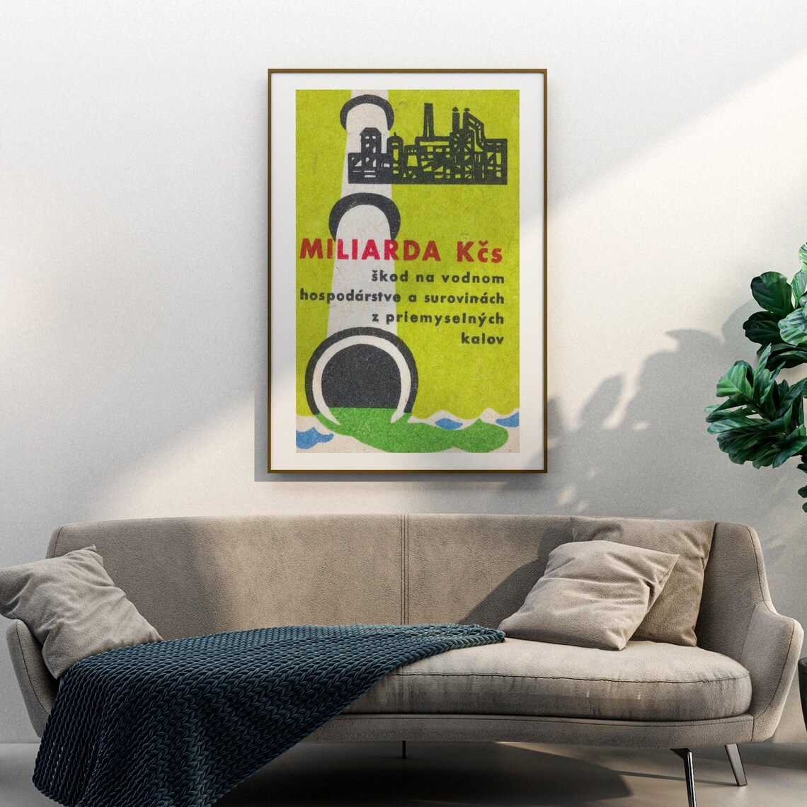 Billion Koruna Water Damage Industrial Sludge Slovak Label Art Print - Image 3