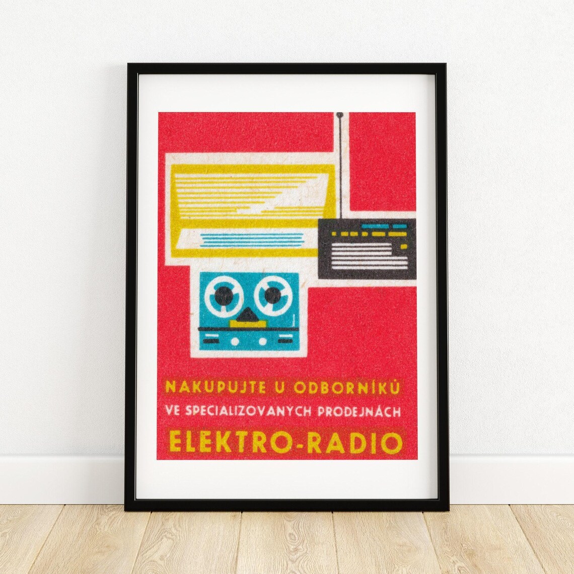 Specialized Radio Store Matchbox Vintage Poster Print
