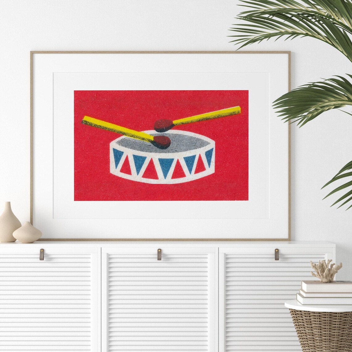 Drum Matchbox Vintage Eastern Europe Travel Poster - Image 2