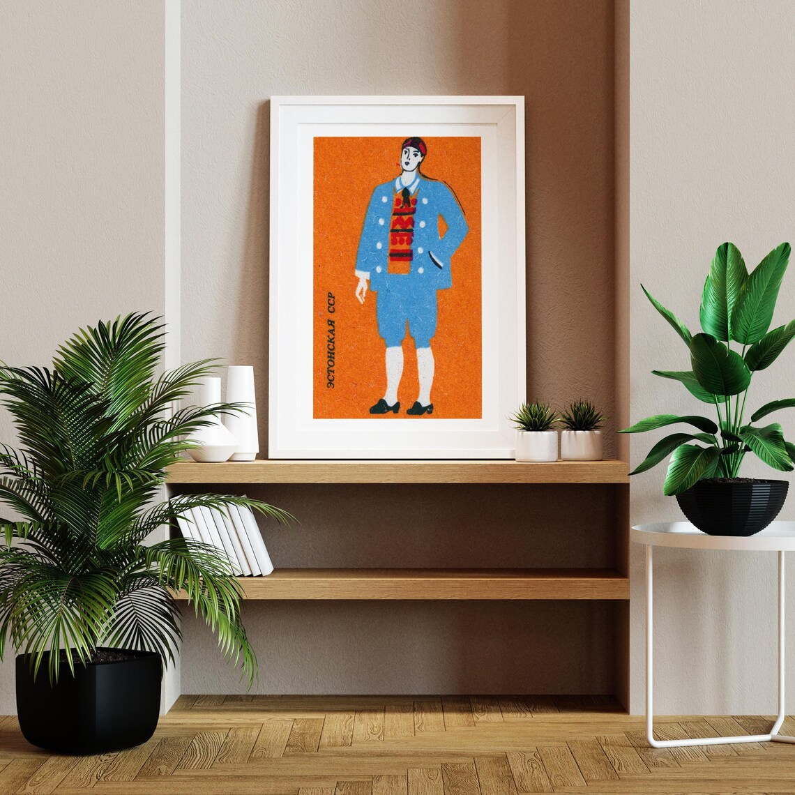 Estonian Man Matchbox Vintage Eastern Europe Poster - Image 2