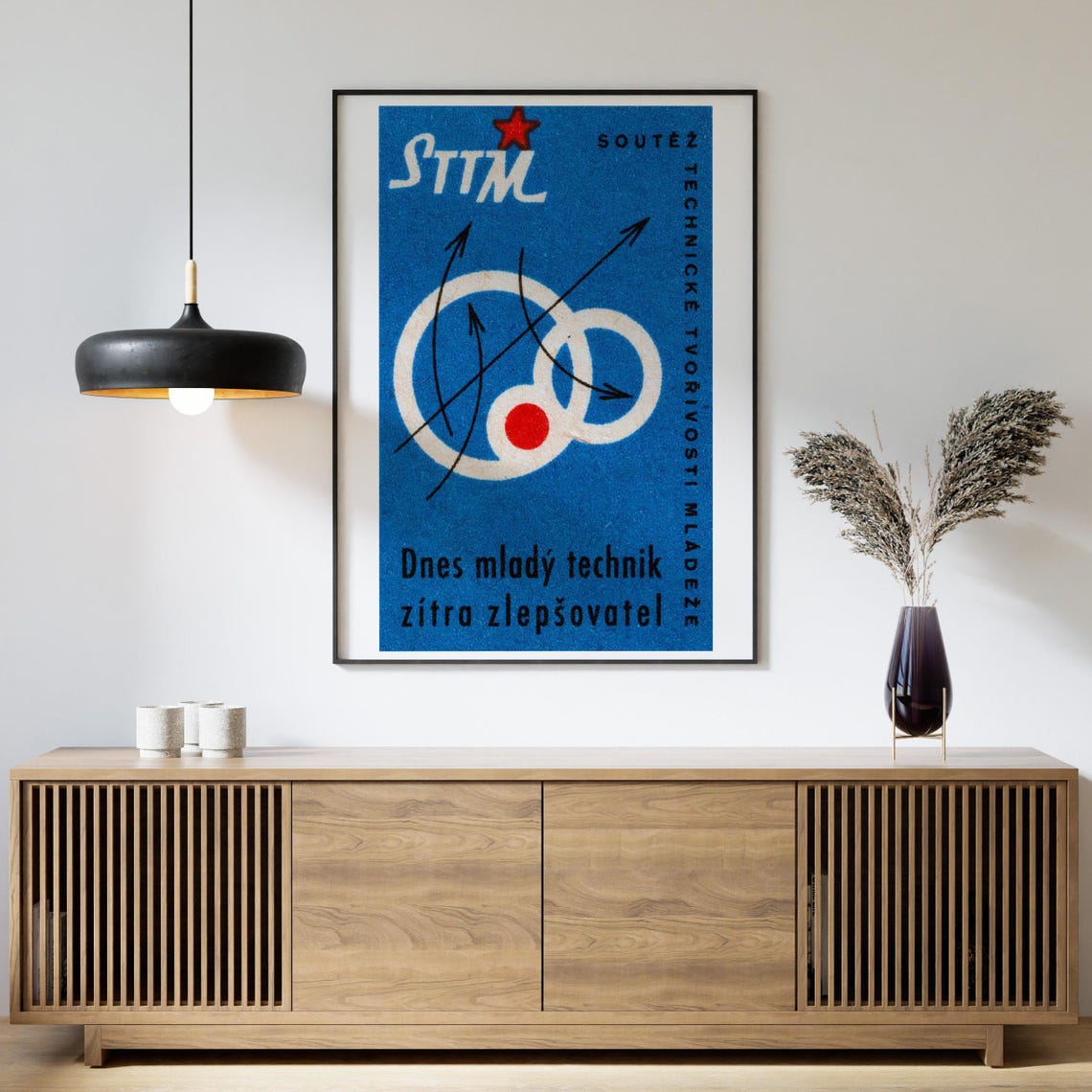 Czech STTM Technical Youth Creativity Contest Vintage Matchbox Poster - Image 4
