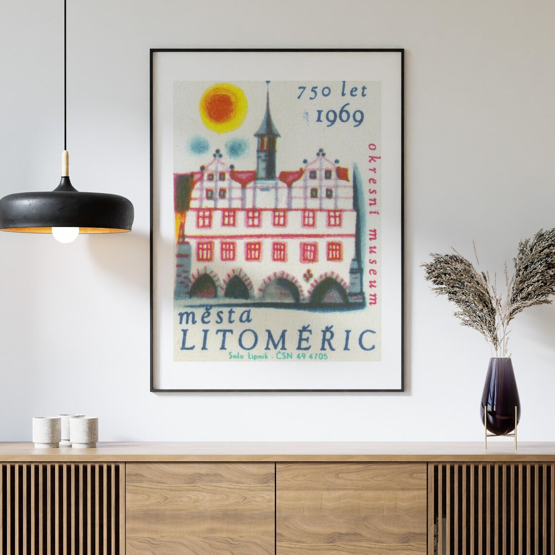 City Of Litomelic Vintage Matchbox Travel Poster - Image 4