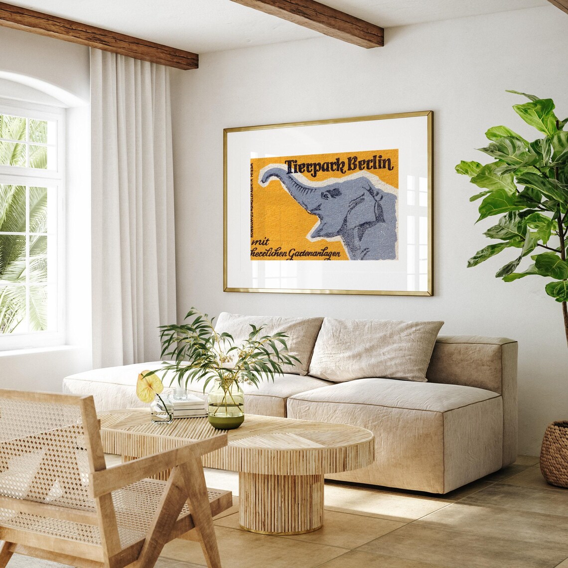 Orange Elephant Matchbox Vintage Eastern Europe Art Print - Image 4