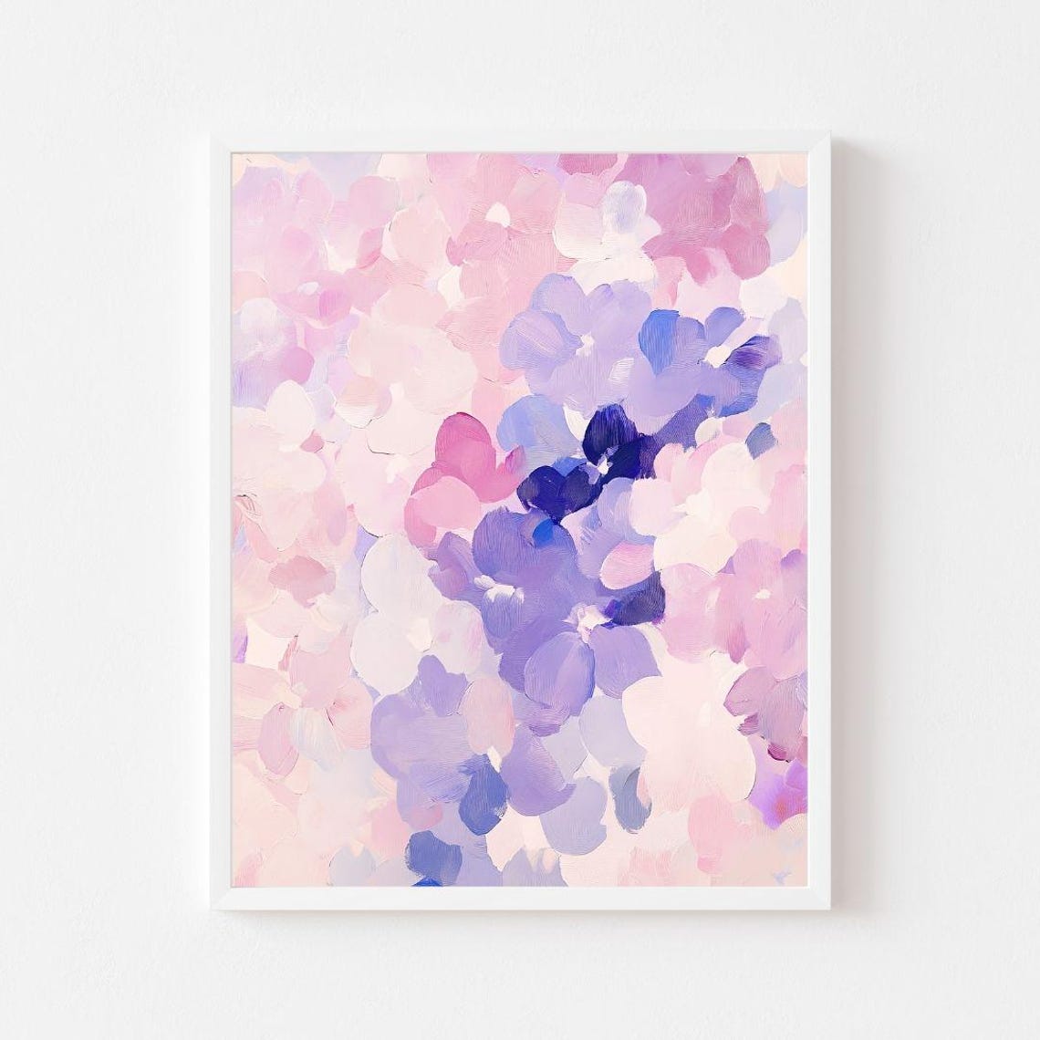 Pink And Purple Hydrangea Abstract Floral Close-Up Art Poster