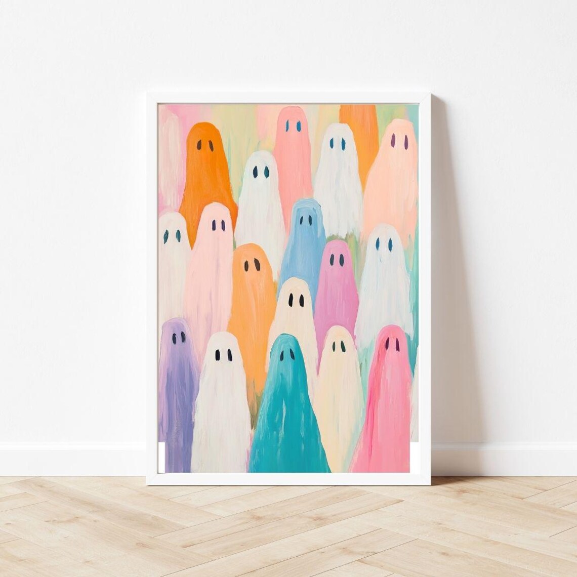 Rainbow Ghost Party Halloween Poster, Pink Pastel - Image 3