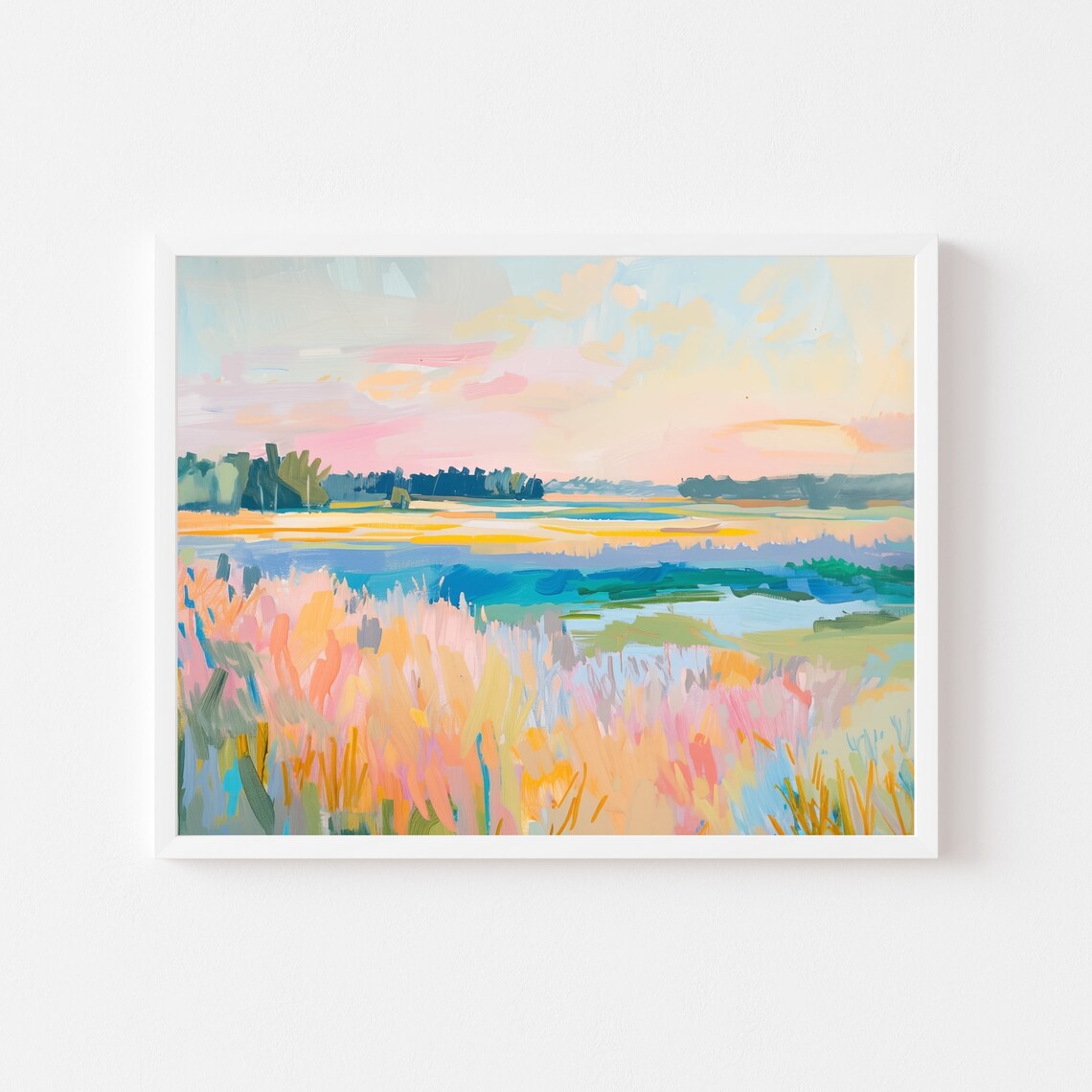 Abstract Landscape, Whimsical Maximalist Art Print