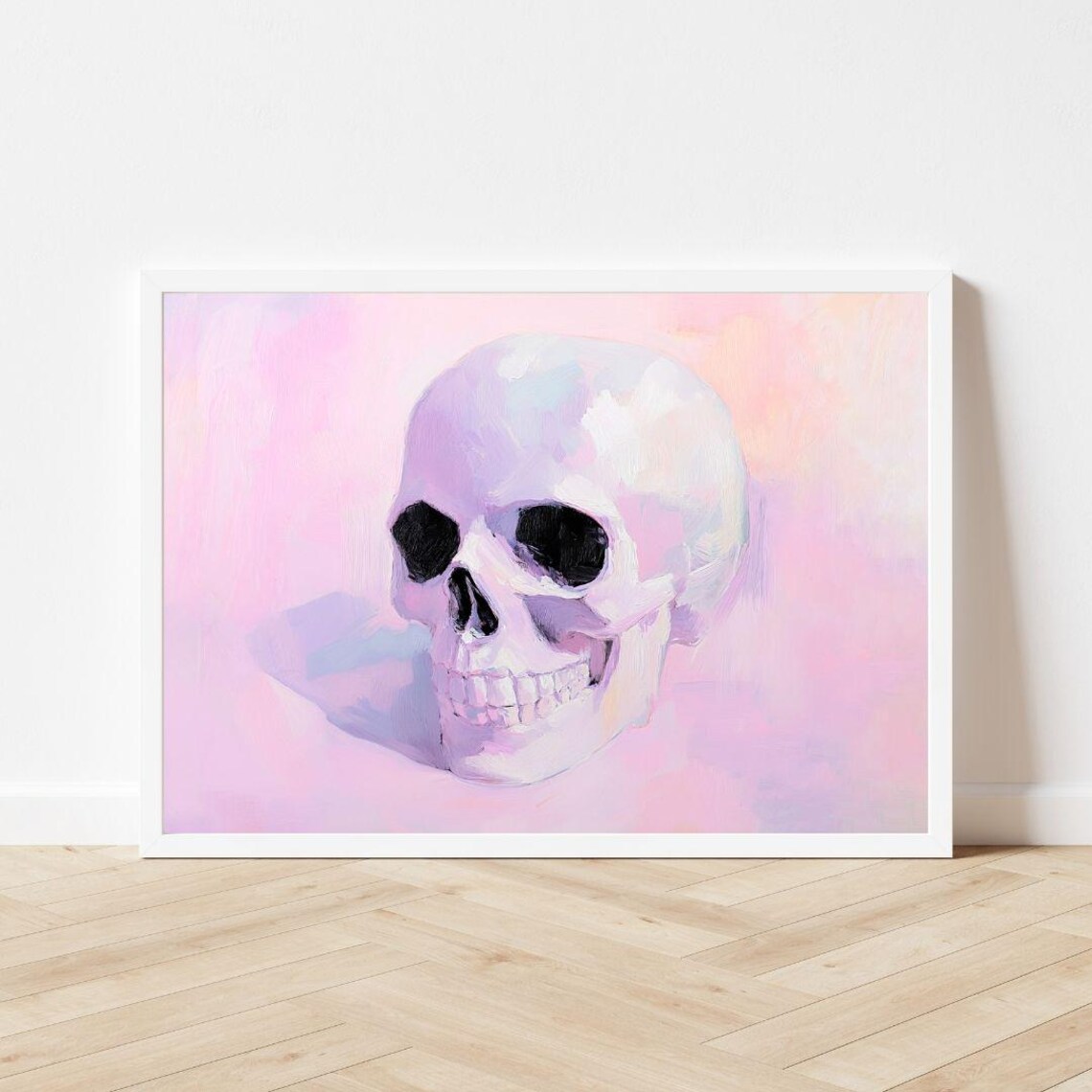Pastel Skull Halloween Art Print, Spooky Cute Girls Room - Image 3