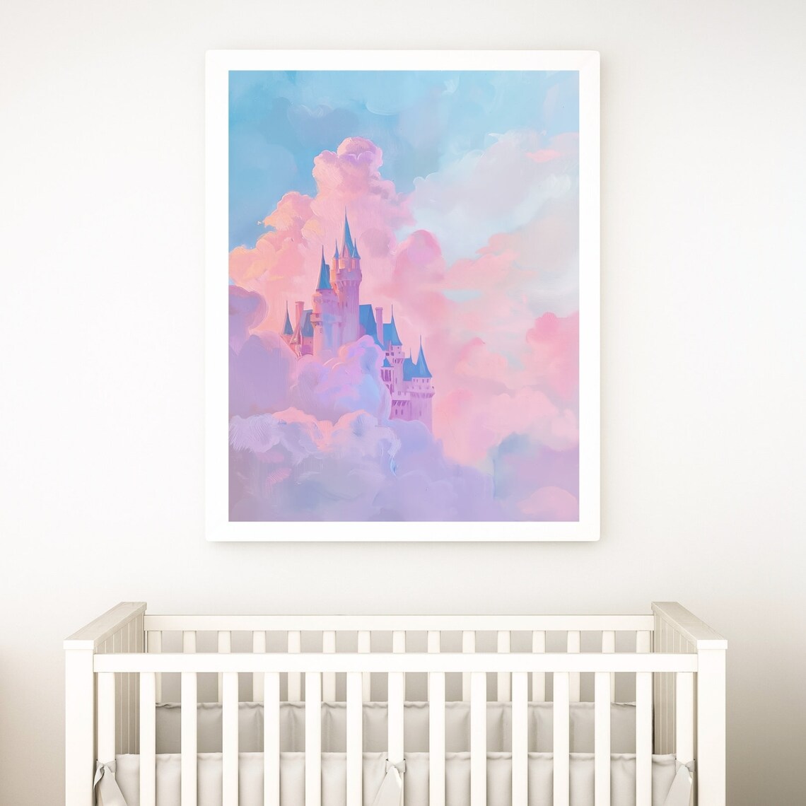 Magic Castle In The Clouds Art Print, Girls Room - Image 3