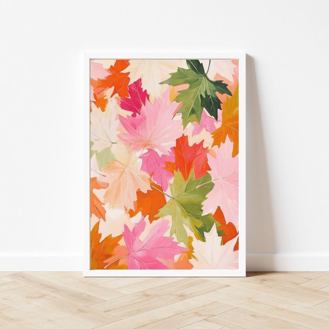 Colorful Fall Leaves Autumn Abstract Art Print - Image 3