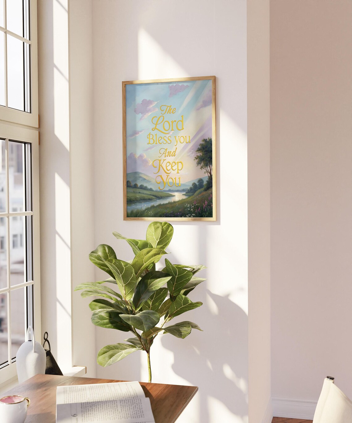 The Lord Bless You And Keep You River Valley Sunrise Christian Poster - Image 4