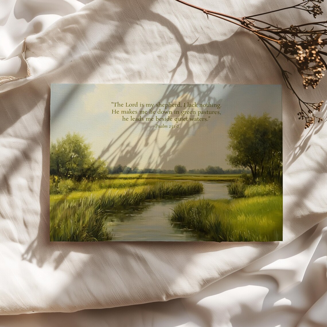 Psalm 231 2 Encouraging Christian Wall Art Vinatge Bible Verse Poster Print Scripture Home Decor Wall Art - Image 2