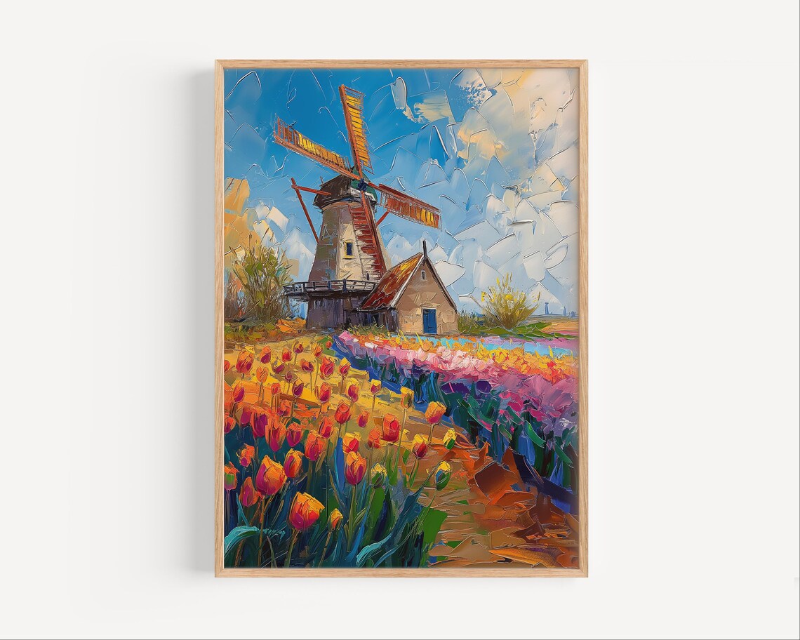 Keukenhof Flower Field, Netherlands Travel Poster