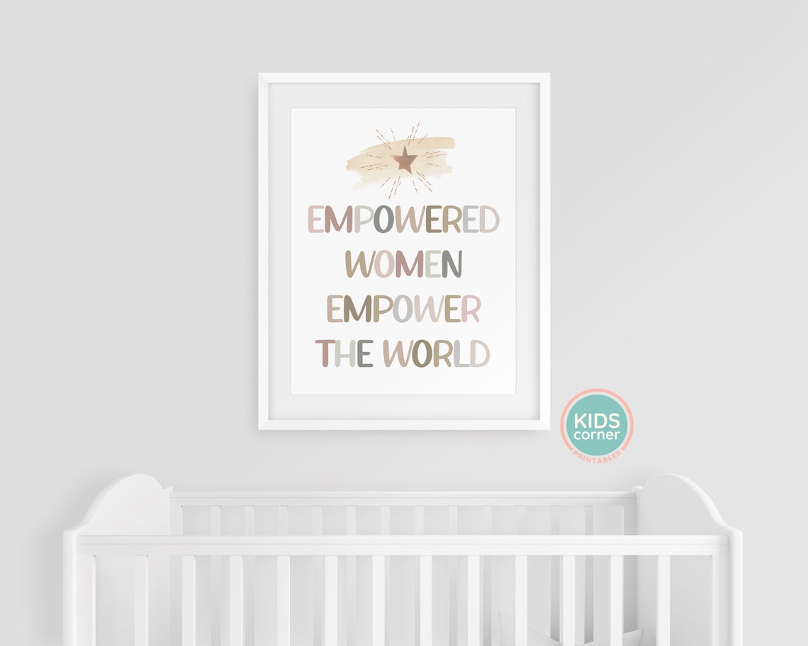 Empowered Women Empower The World Gold Starburst Wall Art Decor - Image 2