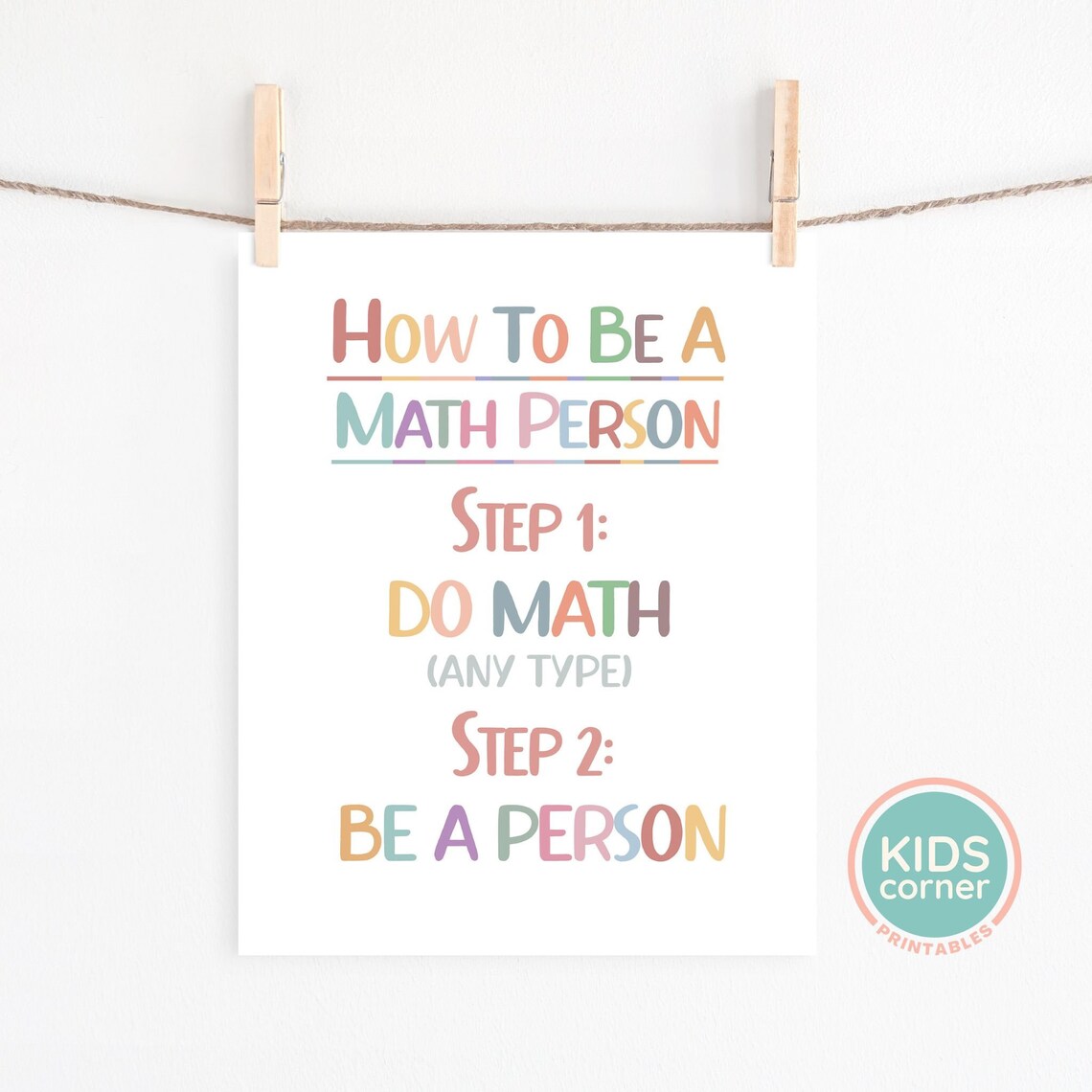 How To Be A Math Person Funny Classroom Poster - Image 3