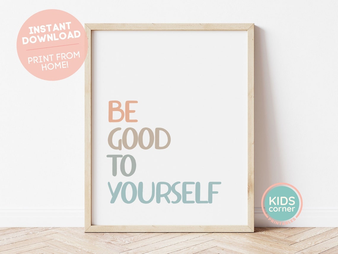 Be Good To Yourself Boho Neutral Mindfulness Affirmation Poster