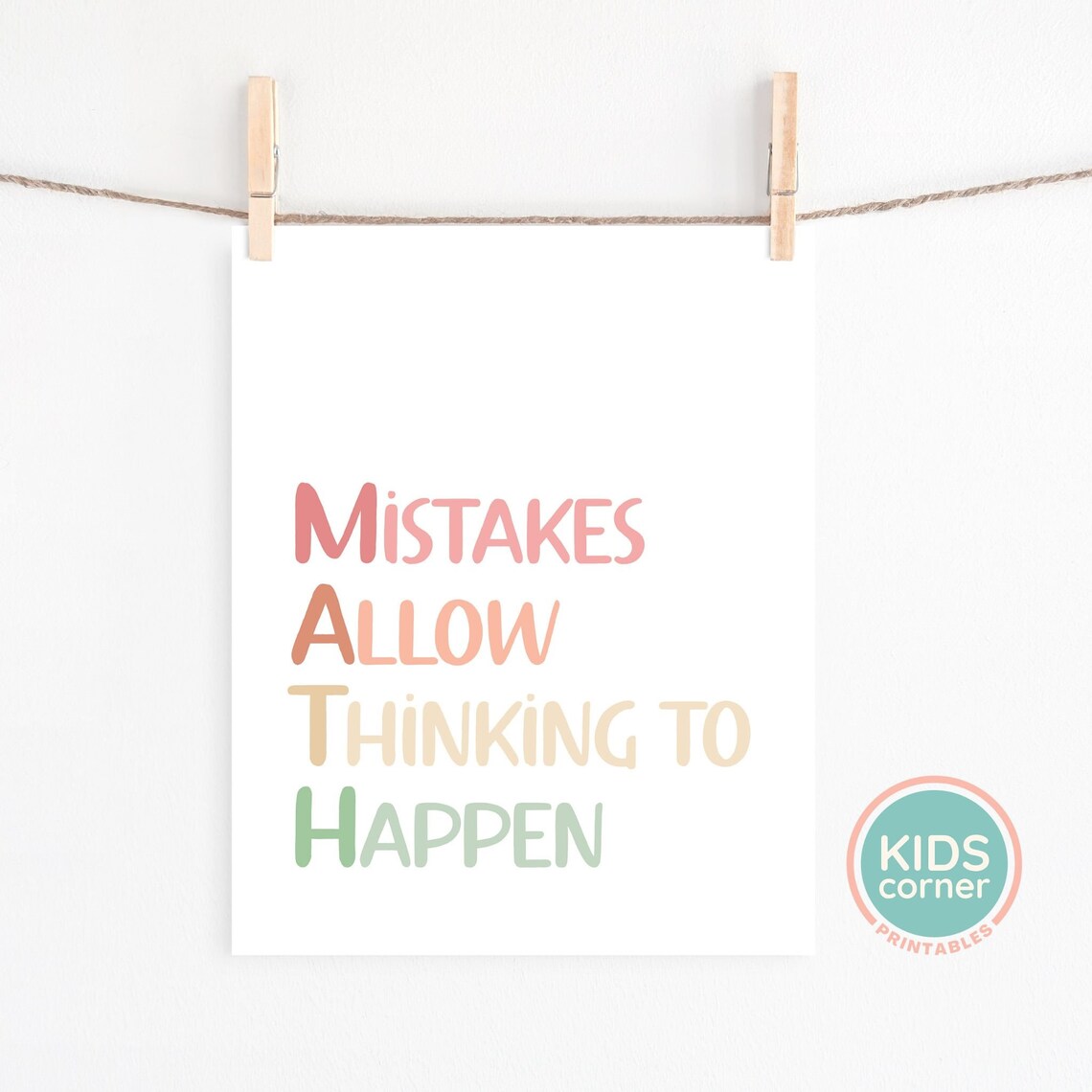 Mistakes Allow Thinking To Happen Art Print - Image 2