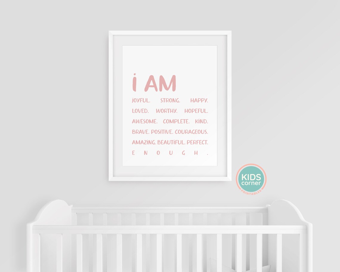 I Am Affirmations Print, Kids Corner Wall Art - Image 3