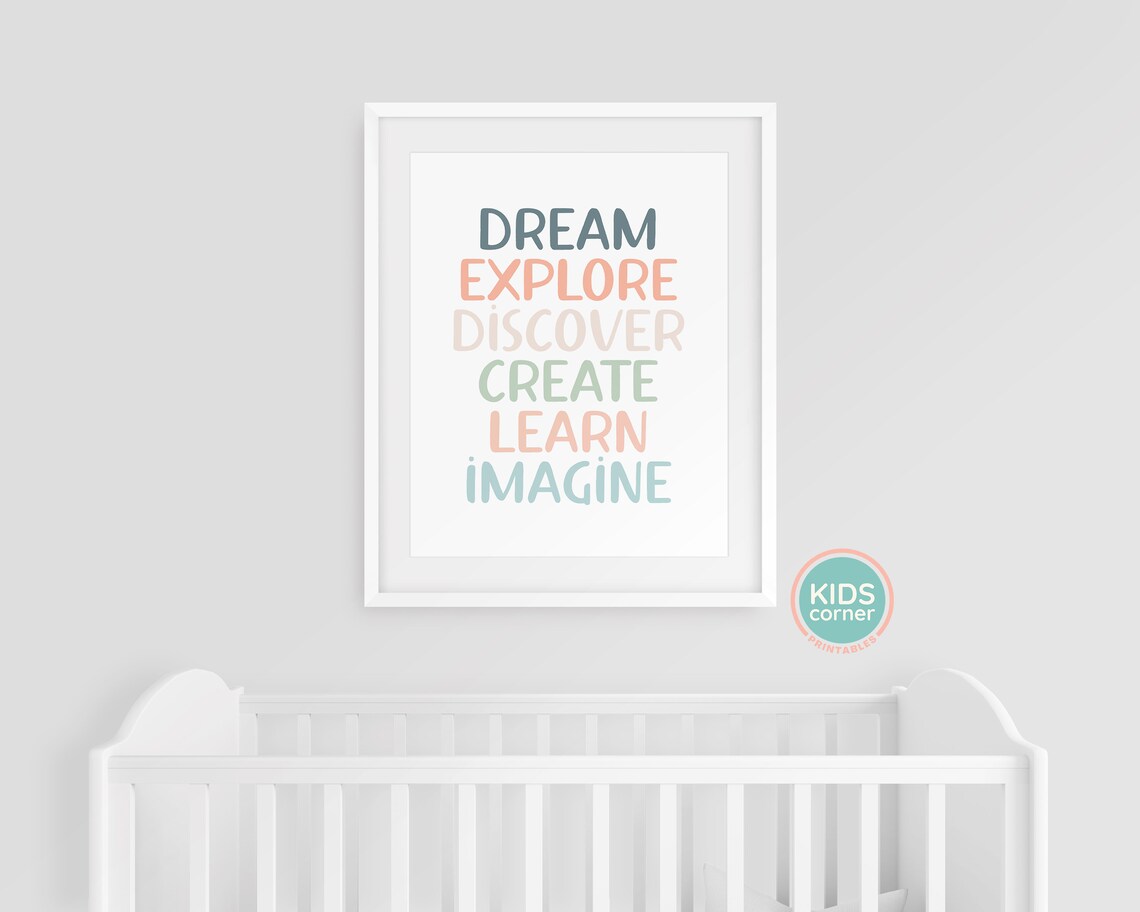 Dream Explore Discover Create Learn Imagine Boho Art Print - Image 3