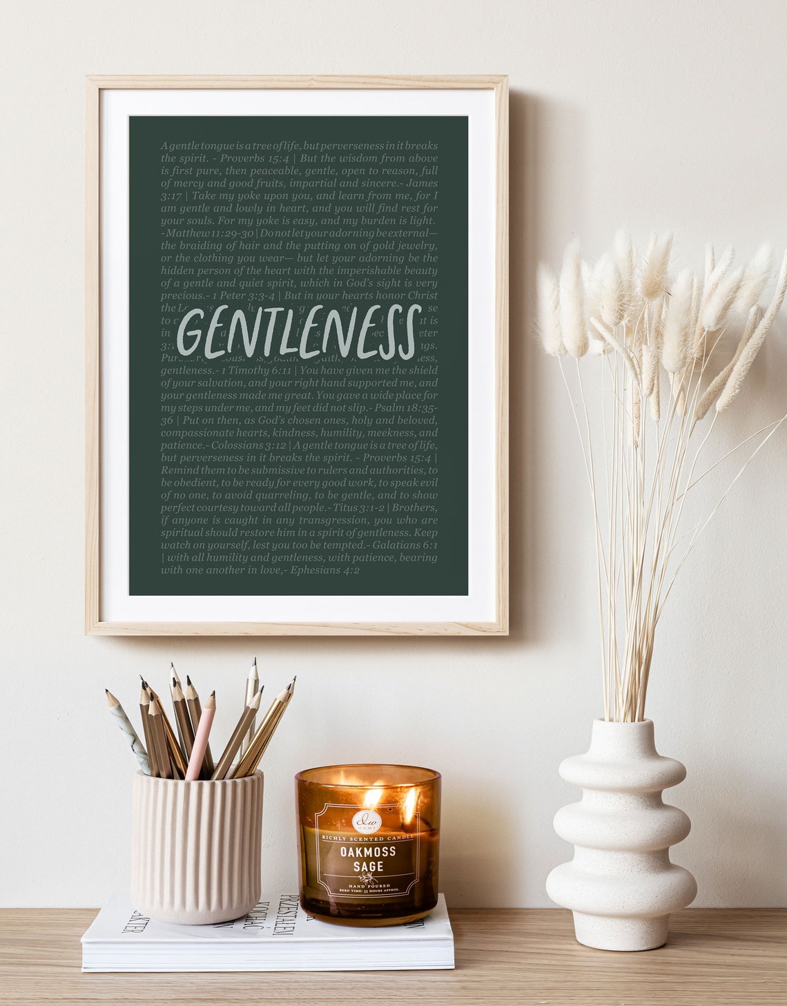 Gentleness Fruit Of The Spirit Bible Verse Artwork Scripture Christian Poster Baby Nursery Home Decor Instant Print - Image 5