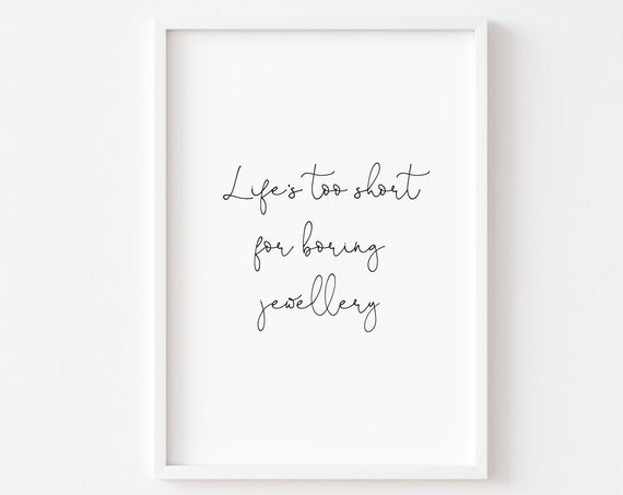 Funny Bedroom Print Make Up Dressing Room Jewellery Wall Art Decor Prints Poster