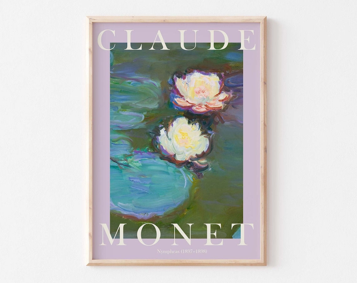 Claude Monet Nymphéas 1897 Glowing Water Lilies Pond Bloom Poster