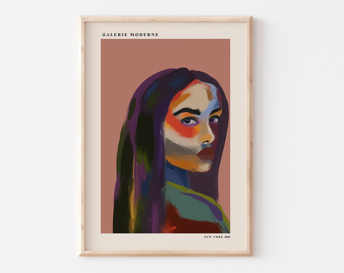 Galerie Moderne Expressionist Woman Portrait New York 2018 Poster
