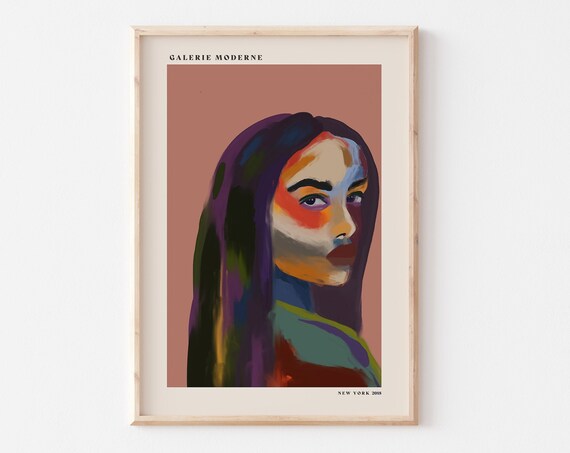 Galerie Moderne Expressionist Woman Portrait New York 2018 Poster