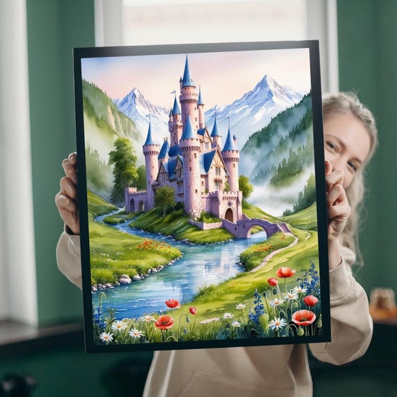 Fairytale Castle Jigsaw Puzzle Scenic Mountain Landscape