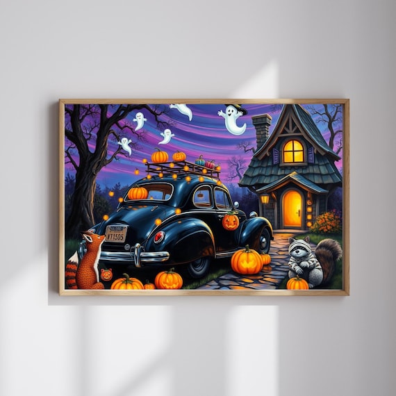 Halloween Jigsaw Puzzle Moonlit Pumpkin Ride Spooky Fall Game