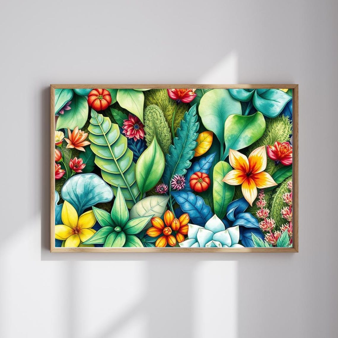 Tropical Floral Jigsaw Puzzle Botanical Family Fun Unique Home Decor