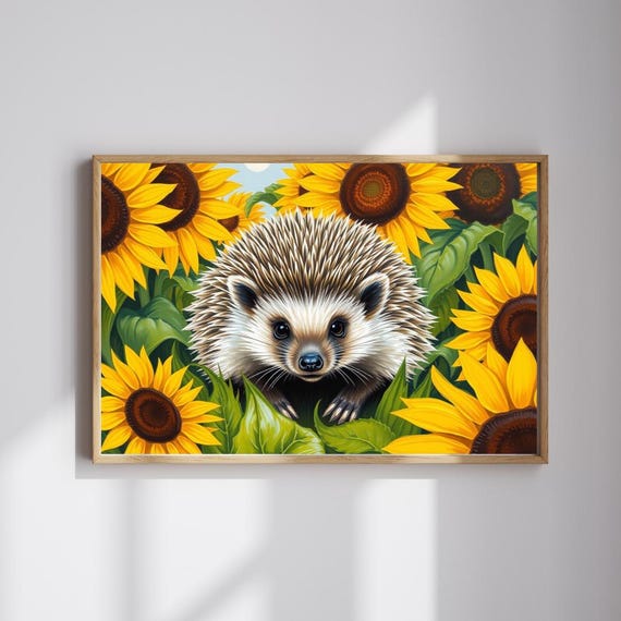 Hedgehog In Sunflowers Jigsaw Puzzle Family Fun