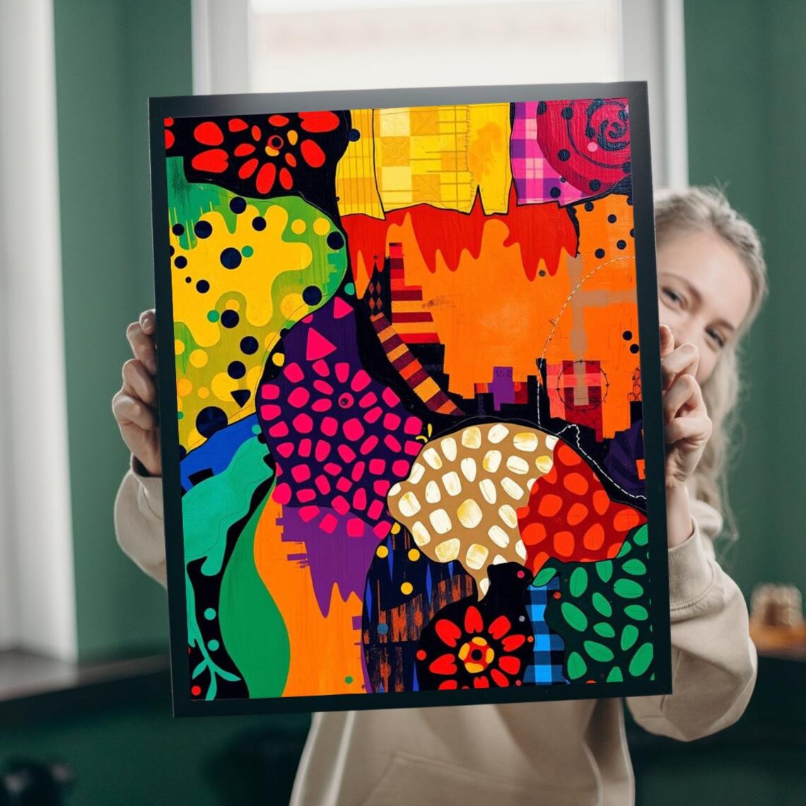 Colorful Abstract Jigsaw Puzzle Art Print