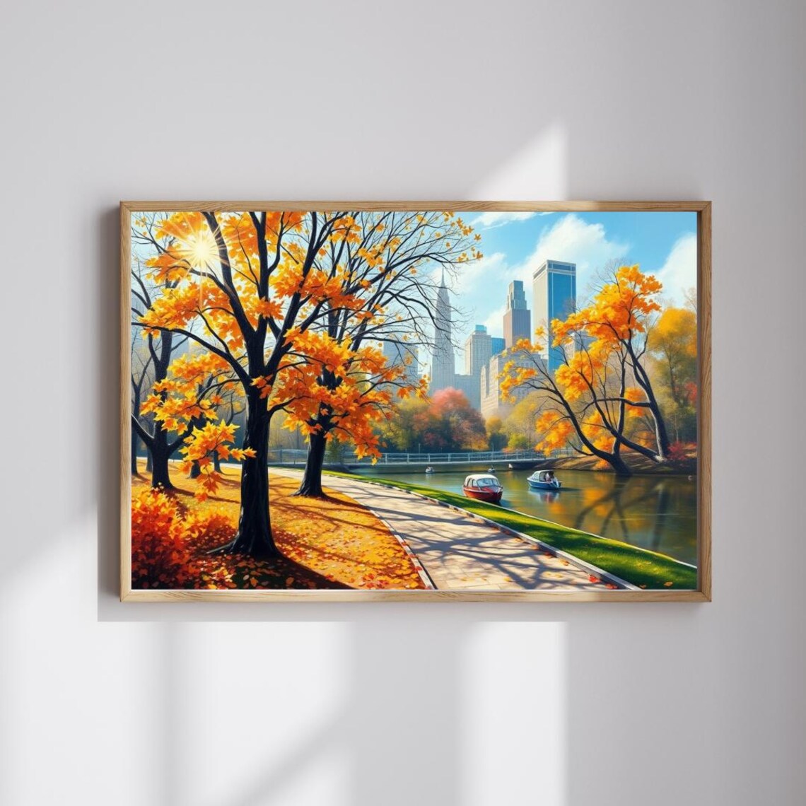 Central Park Autumn Landscape Art Print