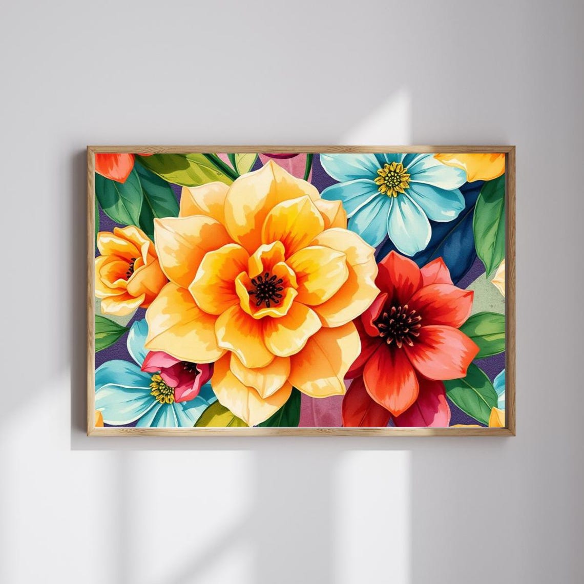 Floral Jigsaw Puzzle Vibrant Colors Mindfulness Activity
