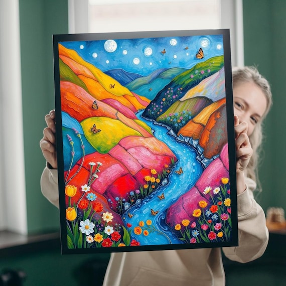 Candy Hills Jigsaw Puzzle Colorful Landscape Art Family Fun