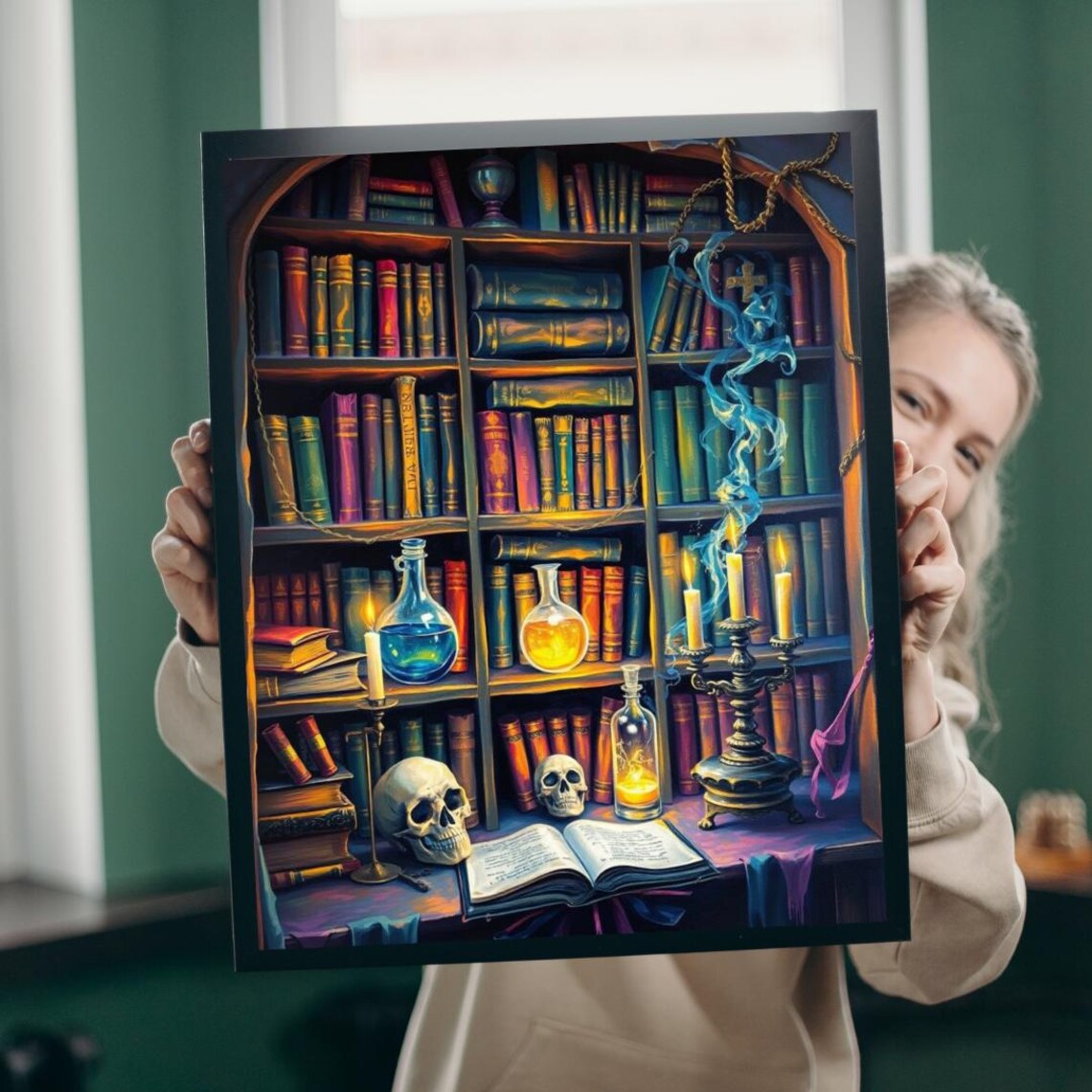 Mystical Library Jigsaw Puzzle Cozy Halloween Brain Teaser