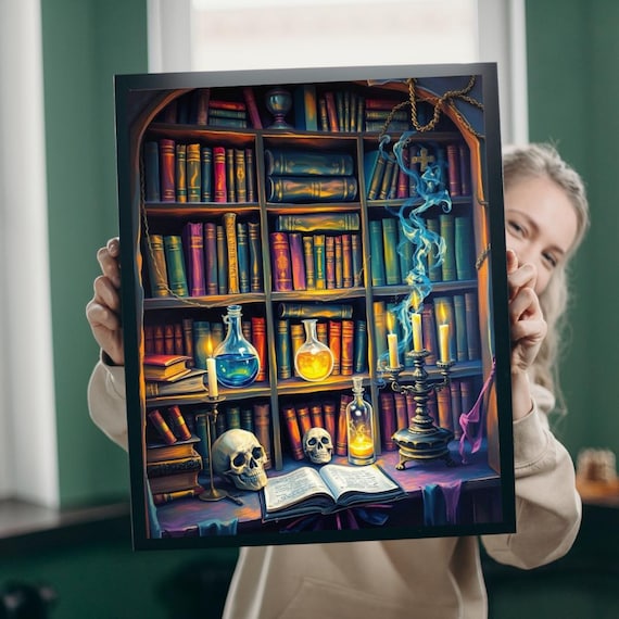 Mystical Library Jigsaw Puzzle Cozy Halloween Brain Teaser